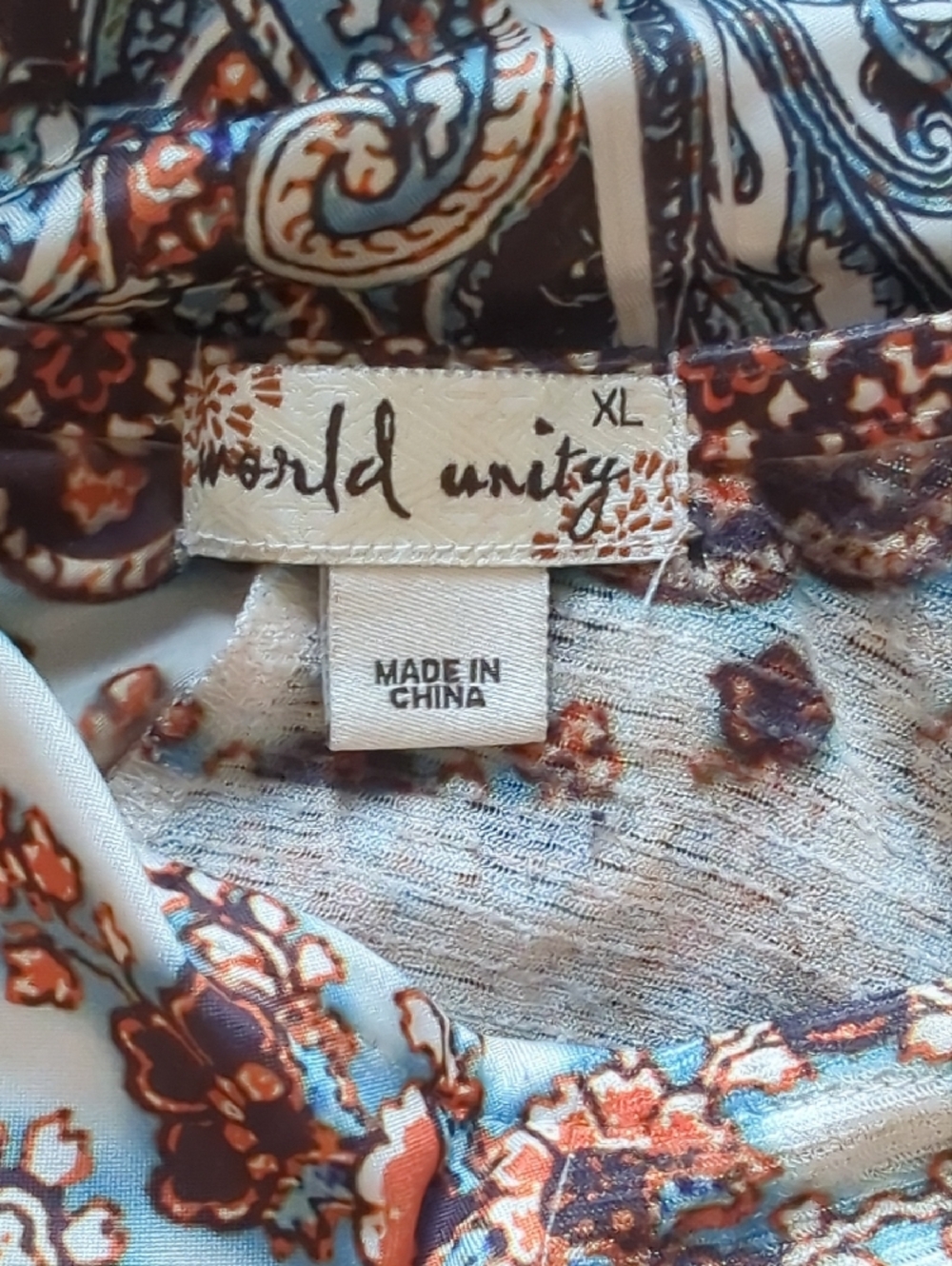 World Unity Paisley Asymmetrical Midi Handkerchief Hem Dress - Picture 2 of 11